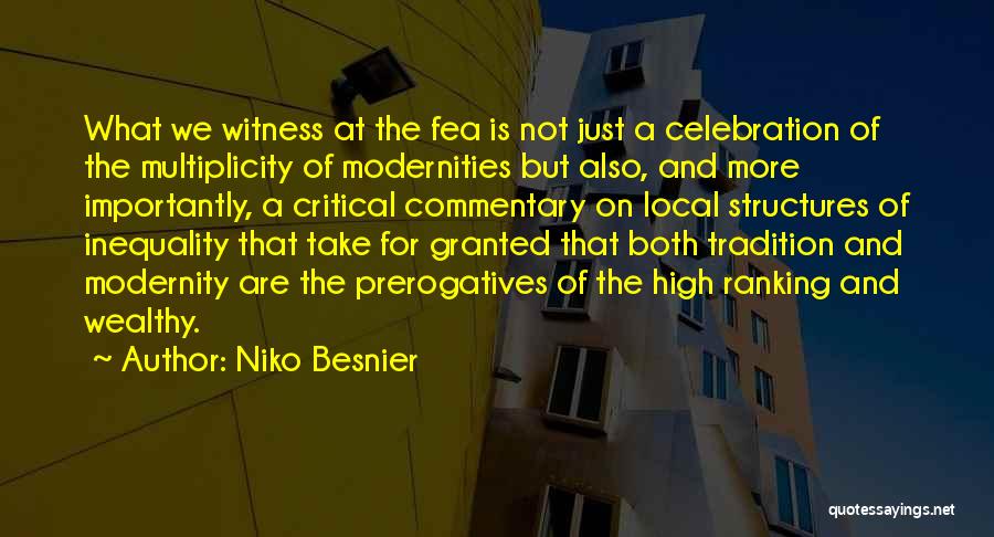 Tradition Vs Modernity Quotes By Niko Besnier