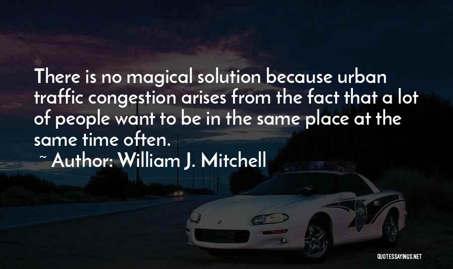 Traffic Congestion Quotes By William J. Mitchell