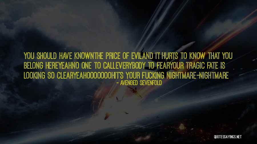 Tragic Fate Quotes By Avenged Sevenfold Tragic Fate Quotes By Avenged Sevenfold