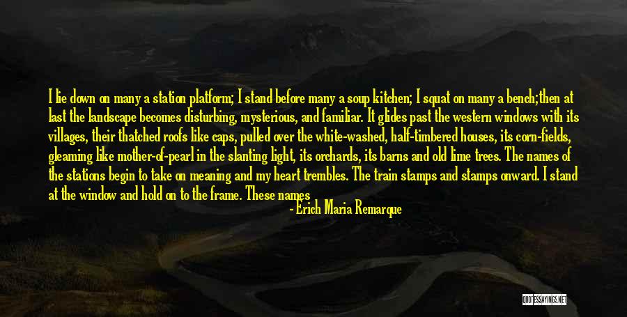 Train Stations Quotes By Erich Maria Remarque