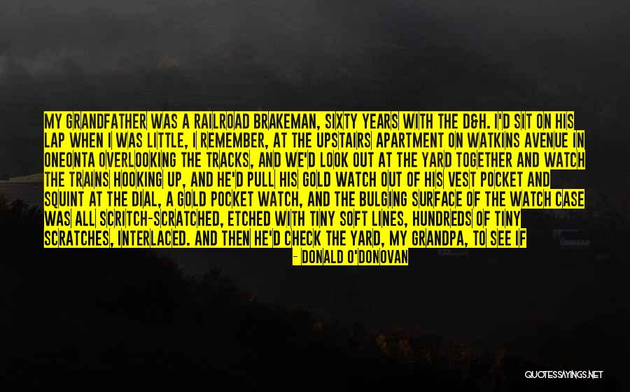 Train Tracks Quotes By Donald O'Donovan Train Tracks Quotes By Donald O'Donovan