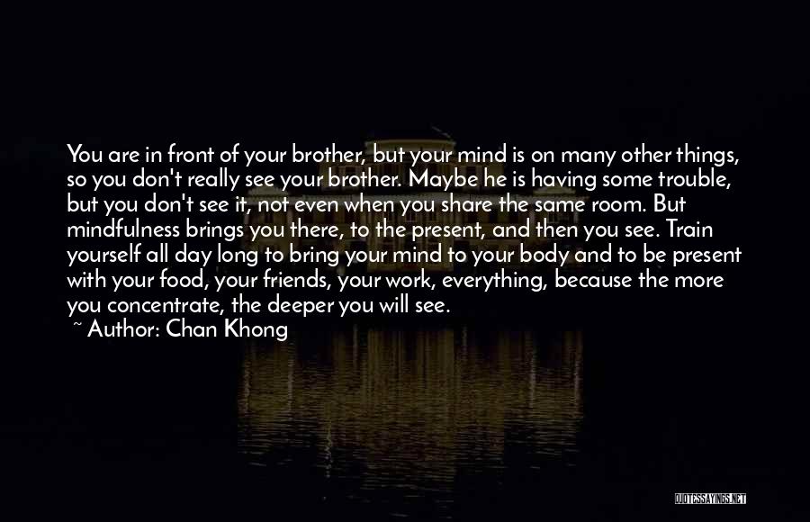 Train Your Mind Quotes By Chan Khong