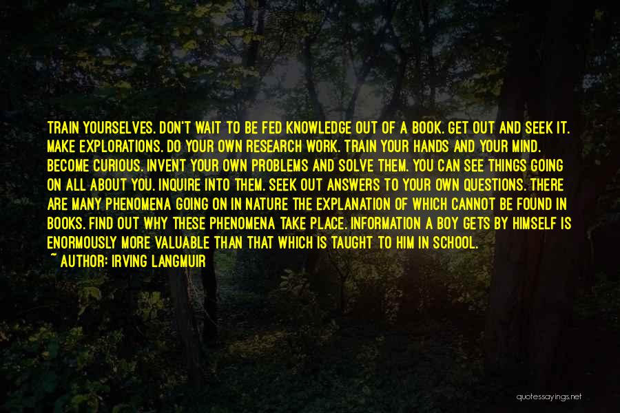 Train Your Mind Quotes By Irving Langmuir
