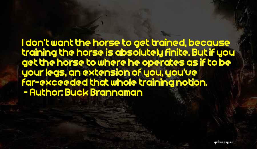 Training A Horse Quotes By Buck Brannaman