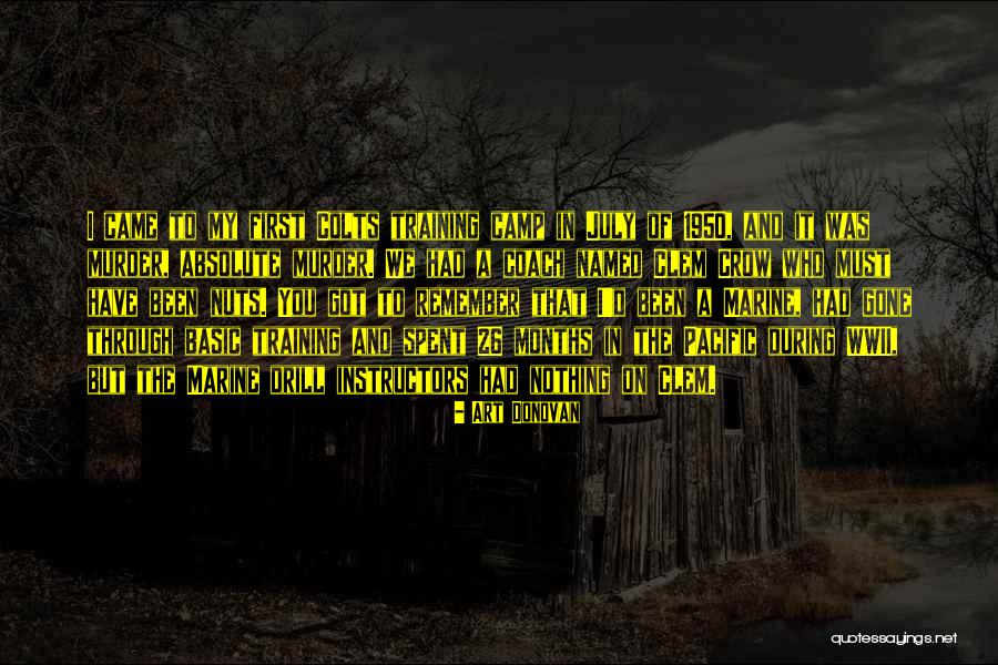 Training Camp Quotes By Art Donovan Training Camp Quotes By Art Donovan