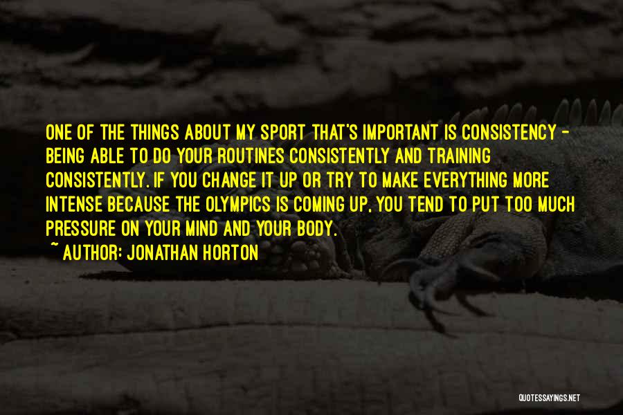 Training For Sports Quotes By Jonathan Horton