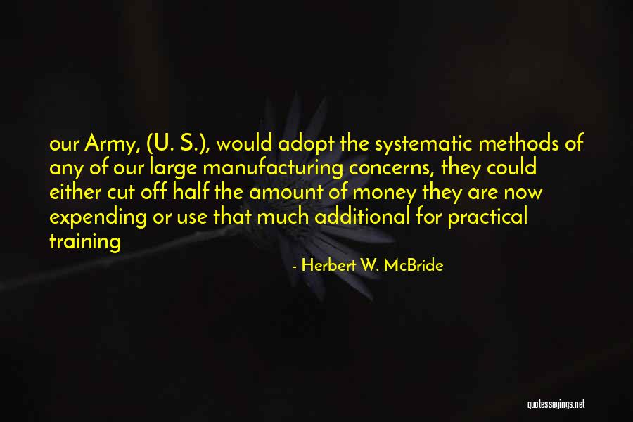 Training Methods Quotes By Herbert W. McBride