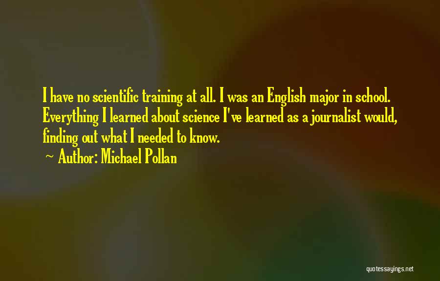 Training Quotes By Michael Pollan