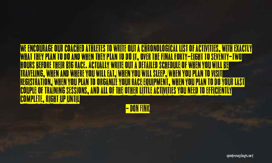 Training Sessions Quotes By Don Fink Training Sessions Quotes By Don Fink