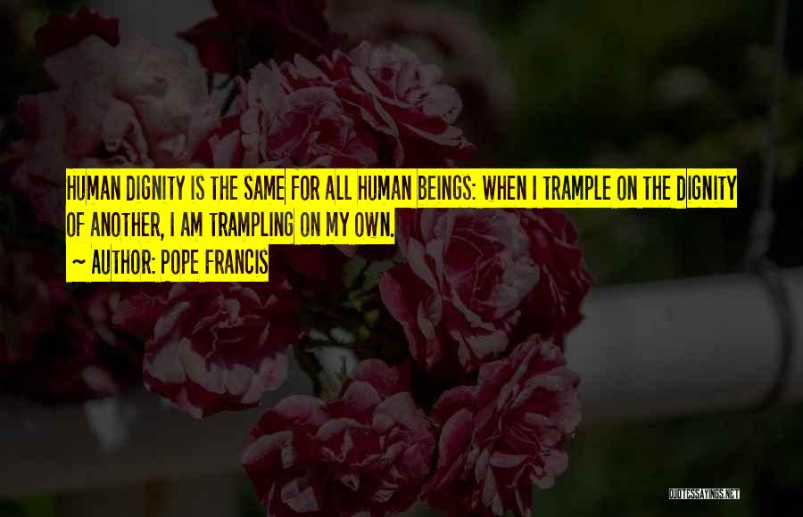 Trample Quotes By Pope Francis