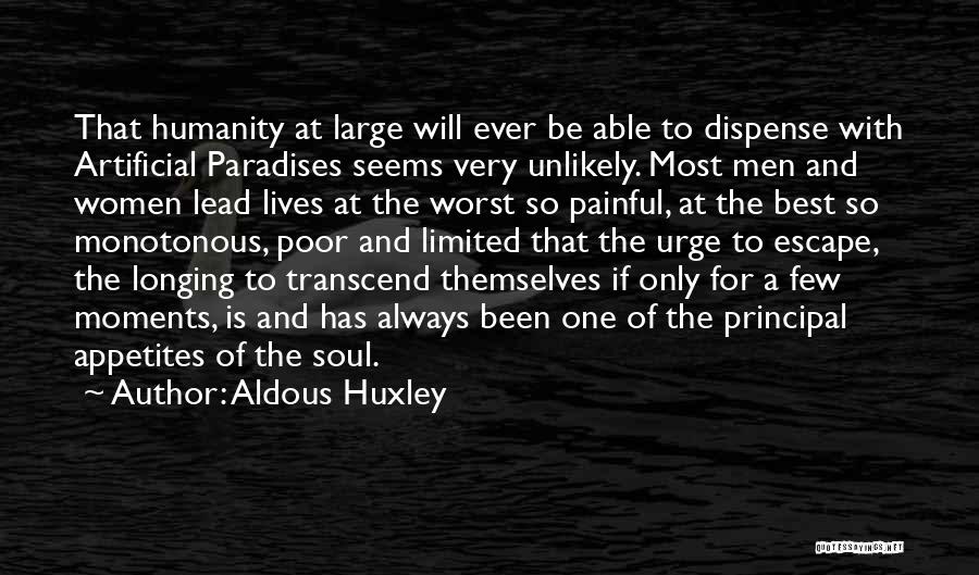 Transcend Quotes By Aldous Huxley