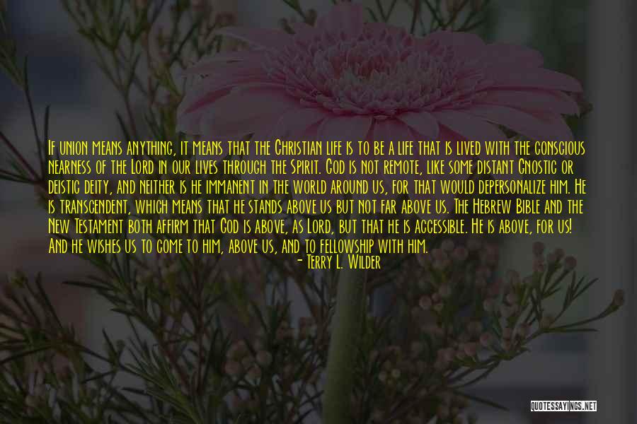 Transcendent God Quotes By Terry L. Wilder Transcendent God Quotes By Terry L. Wilder