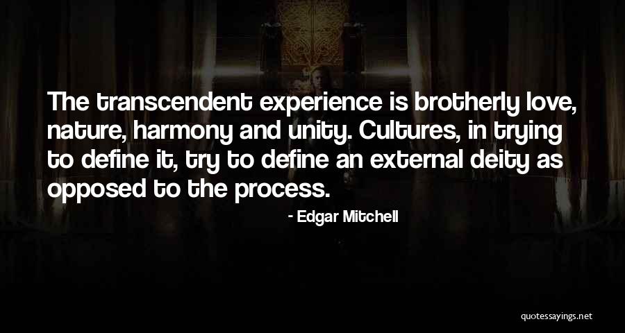 Transcendent Love Quotes By Edgar Mitchell