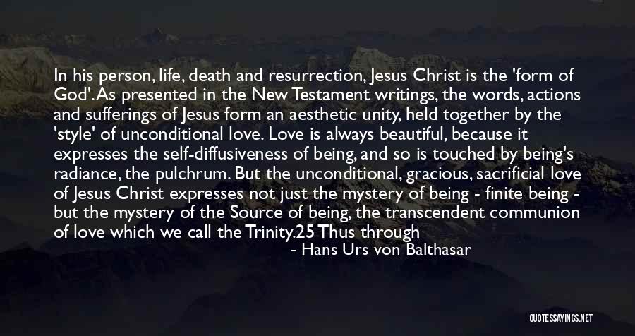 Transcendent Love Quotes By Hans Urs Von Balthasar