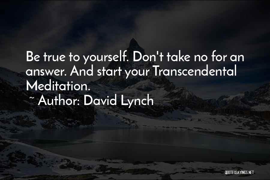 Transcendental Quotes By David Lynch