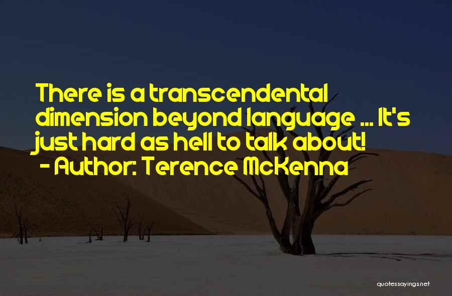 Transcendental Quotes By Terence McKenna