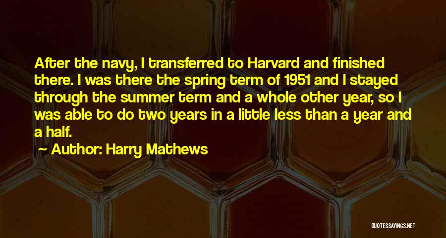 Transferred Quotes By Harry Mathews