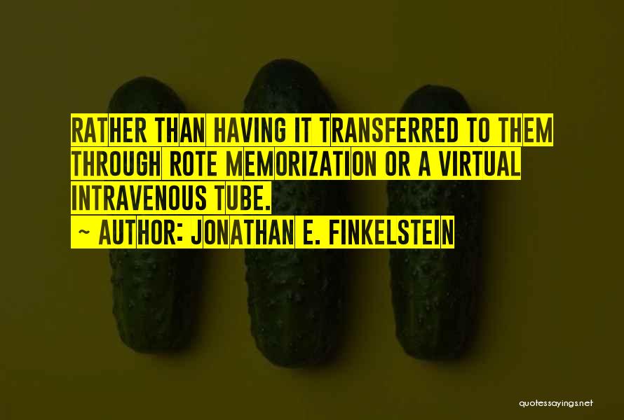 Transferred Quotes By Jonathan E. Finkelstein