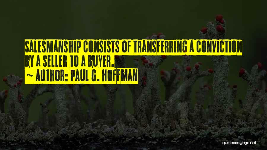Transferring Quotes By Paul G. Hoffman