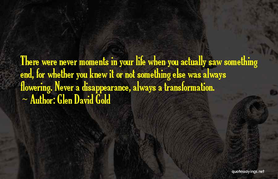 Transformation In Life Quotes By Glen David Gold