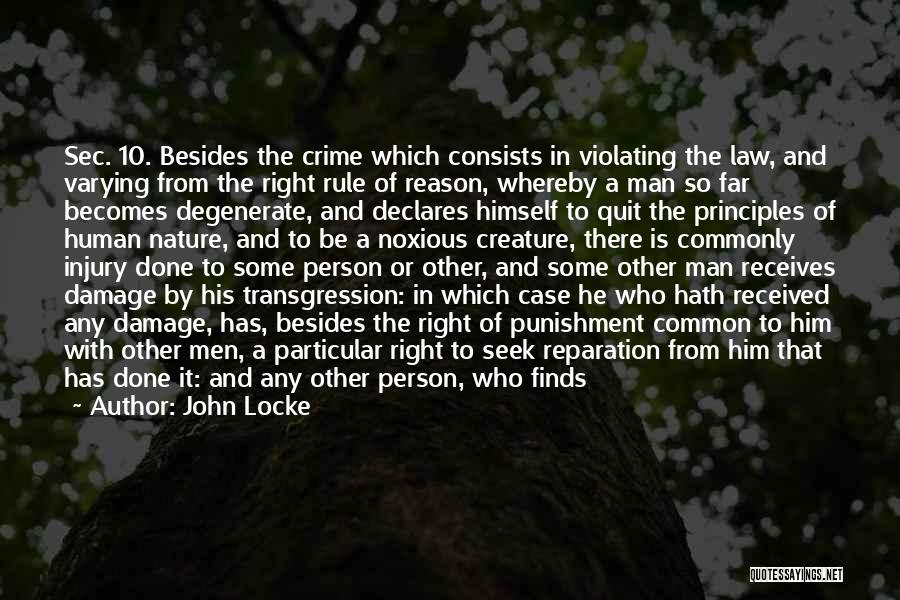 Transgression Quotes By John Locke