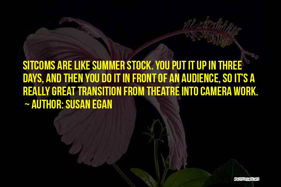 Transition At Work Quotes By Susan Egan