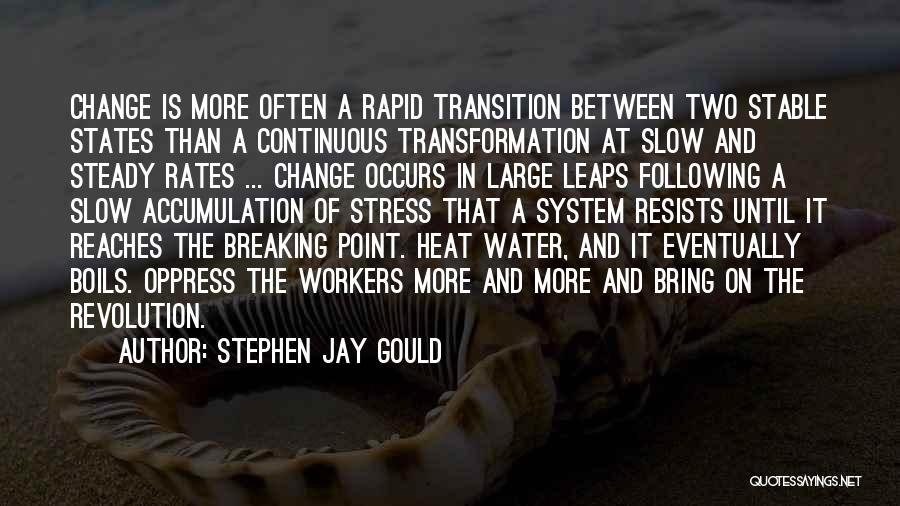 Transition In Between Quotes By Stephen Jay Gould
