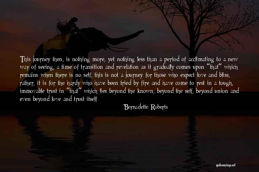 Transition Period Quotes By Bernadette Roberts Transition Period Quotes By Bernadette Roberts
