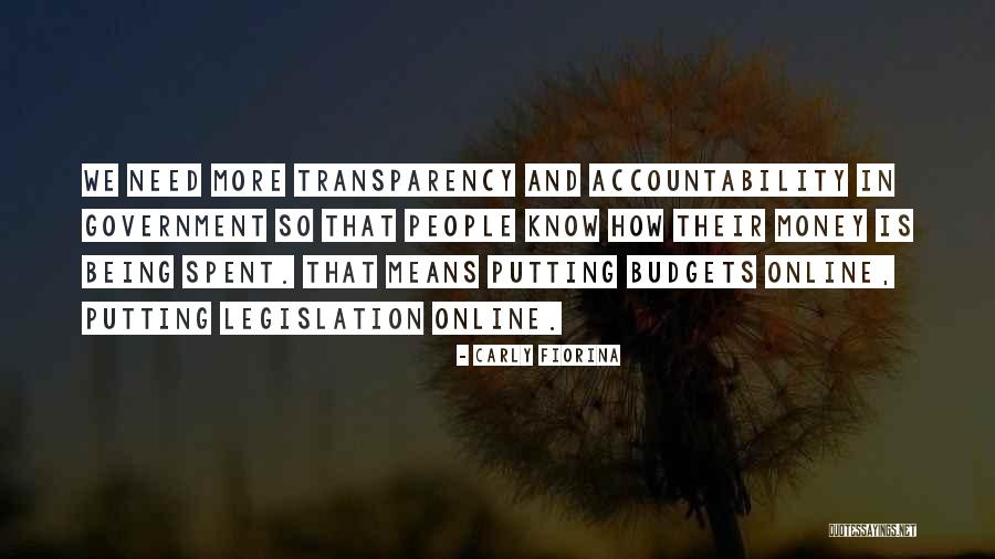 Transparency And Accountability Quotes By Carly Fiorina