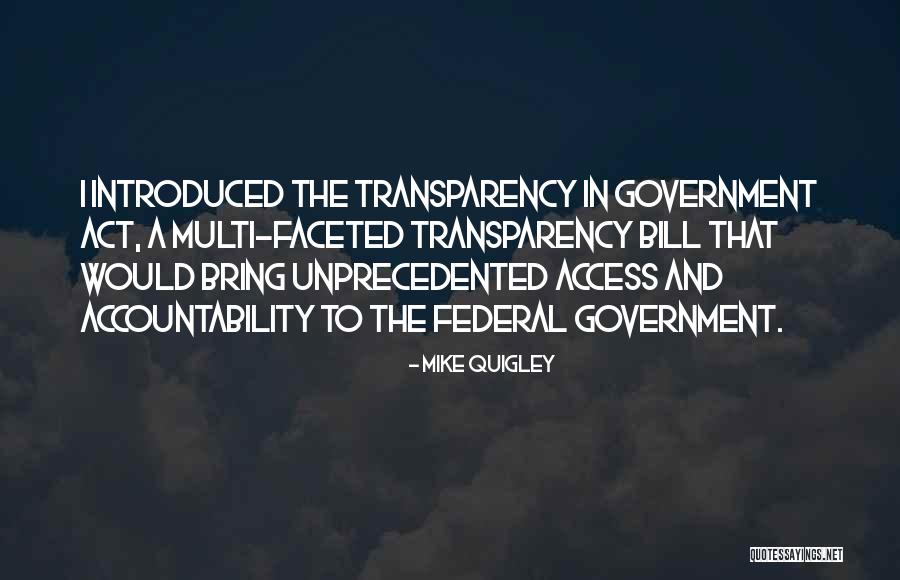 Transparency And Accountability Quotes By Mike Quigley