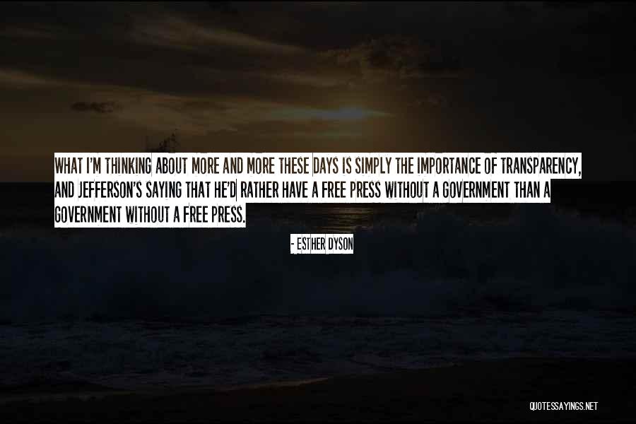 Transparency In Government Quotes By Esther Dyson Transparency In Government Quotes By Esther Dyson