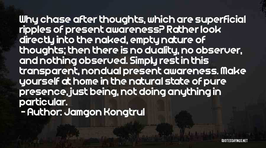 Transparent Thoughts Quotes By Jamgon Kongtrul