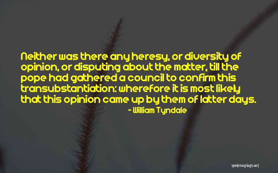 Transubstantiation Quotes By William Tyndale Transubstantiation Quotes By William Tyndale