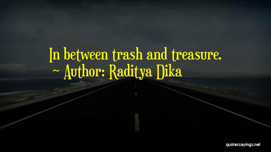 Trash To Treasure Quotes By Raditya Dika