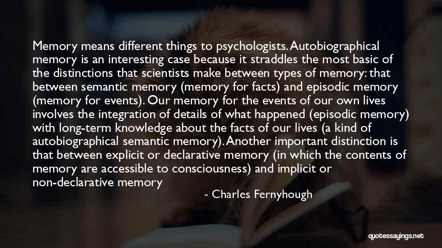 Trauma And Memory Quotes By Charles Fernyhough Trauma And Memory Quotes By Charles Fernyhough