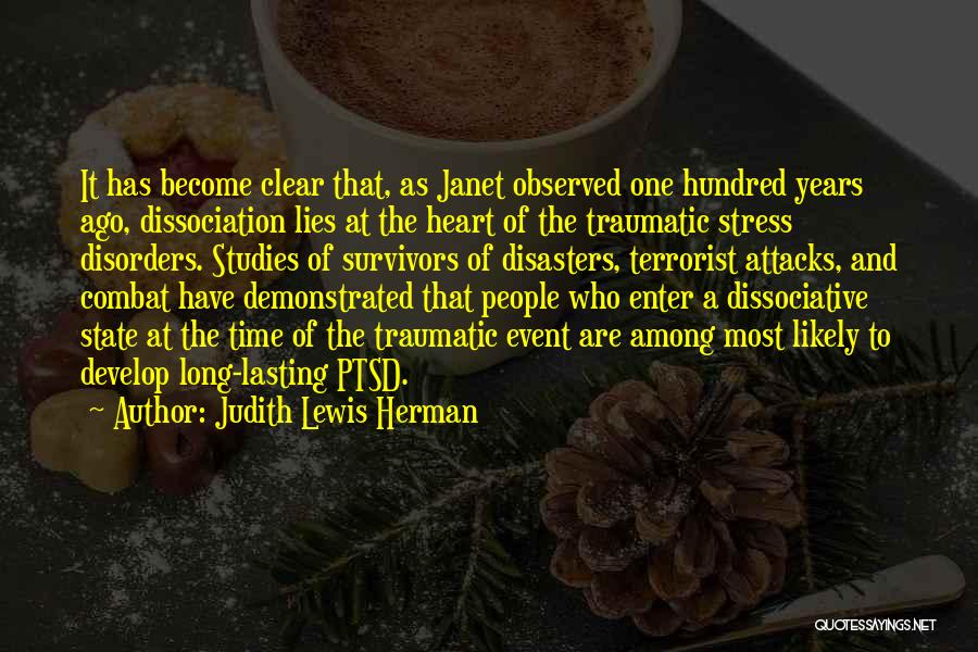 Traumatic Event Quotes By Judith Lewis Herman