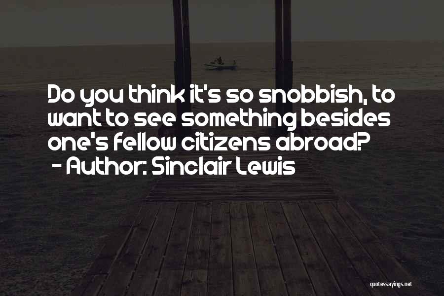 Travel Abroad Quotes By Sinclair Lewis