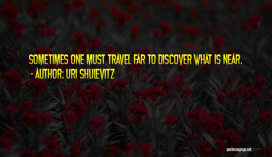 Travel Discover Quotes By Uri Shulevitz