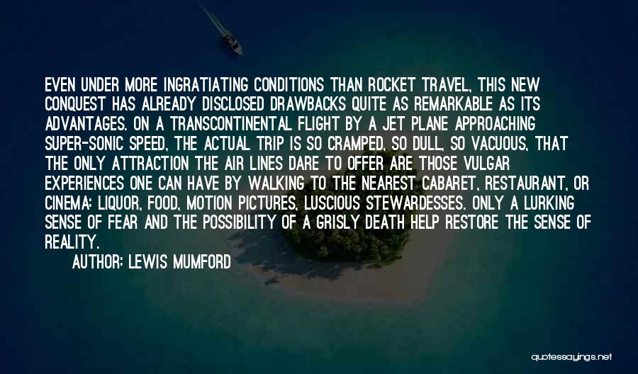 Travel Flight Quotes By Lewis Mumford