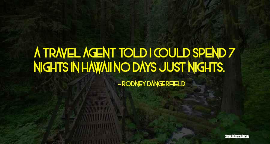 Travel Funny Quotes By Rodney Dangerfield