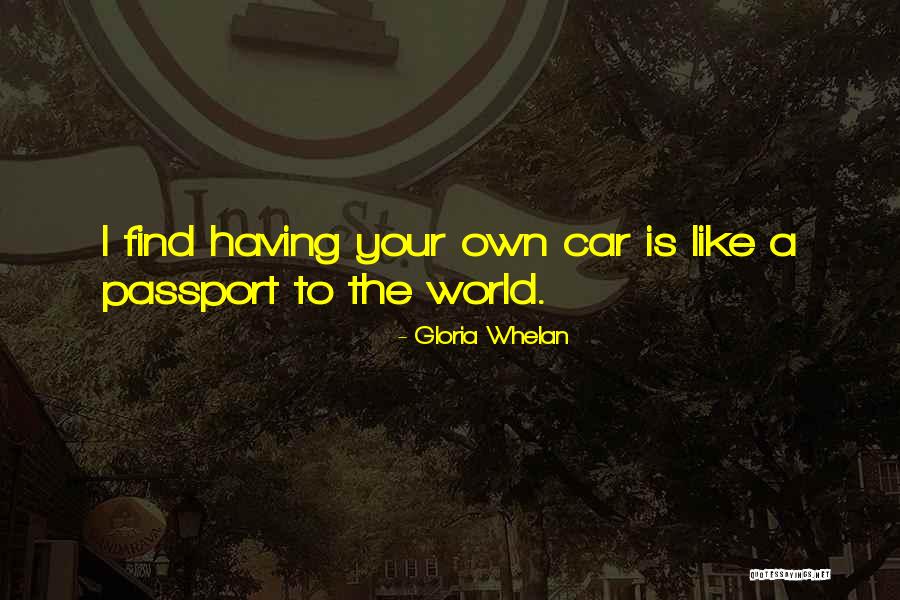 Travel Passport Quotes By Gloria Whelan