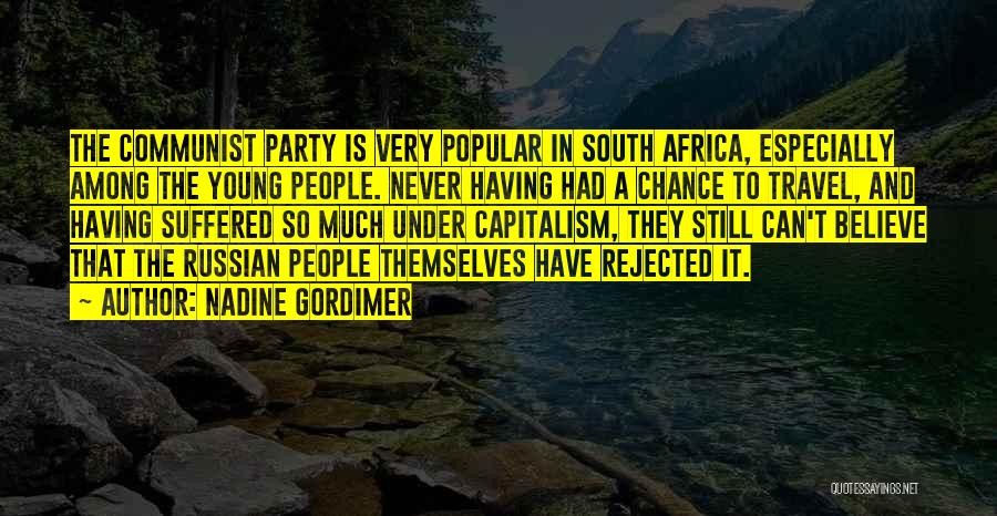 Travel To Africa Quotes By Nadine Gordimer