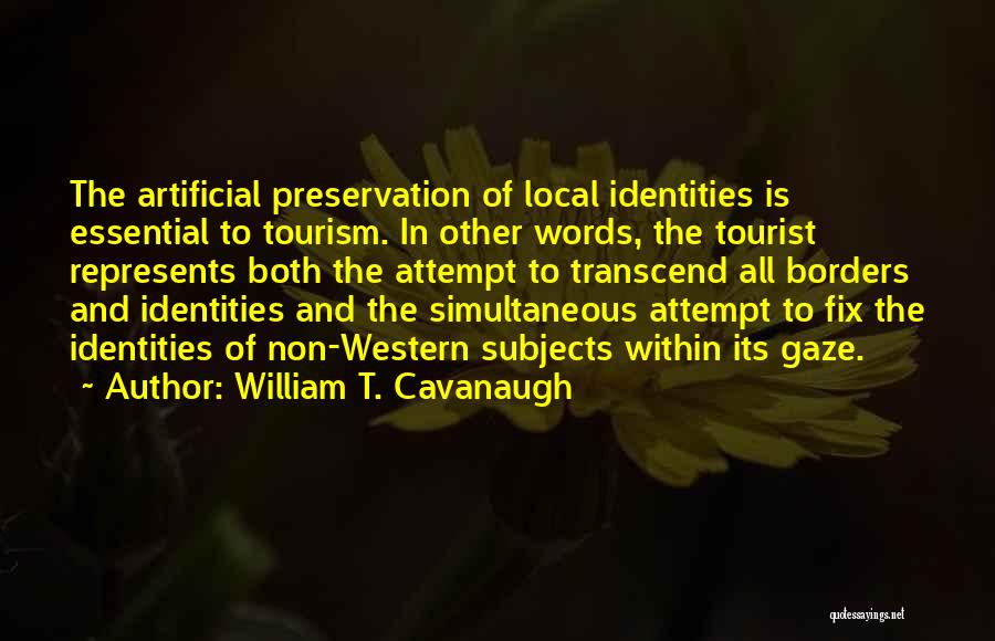 Travel Tourist Quotes By William T. Cavanaugh