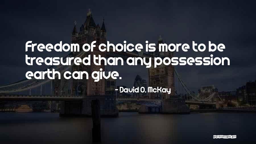 Treasured Possession Quotes By David O. McKay