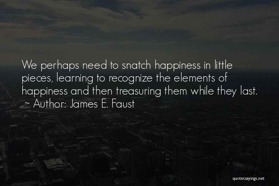 Treasuring Something Quotes By James E. Faust