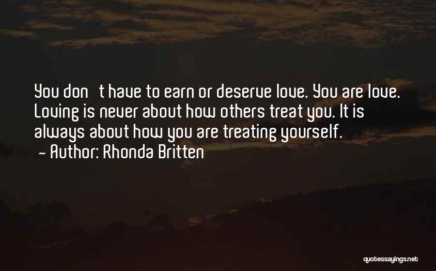 Treating Yourself Quotes By Rhonda Britten