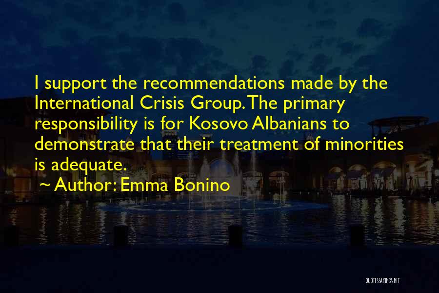 Treatment Of Minorities Quotes By Emma Bonino