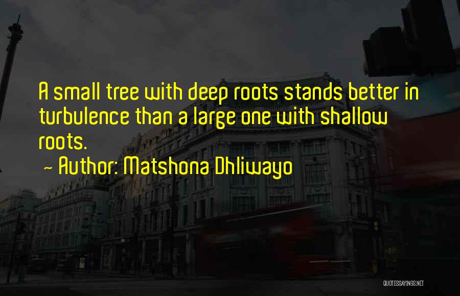 Tree Roots Quotes By Matshona Dhliwayo