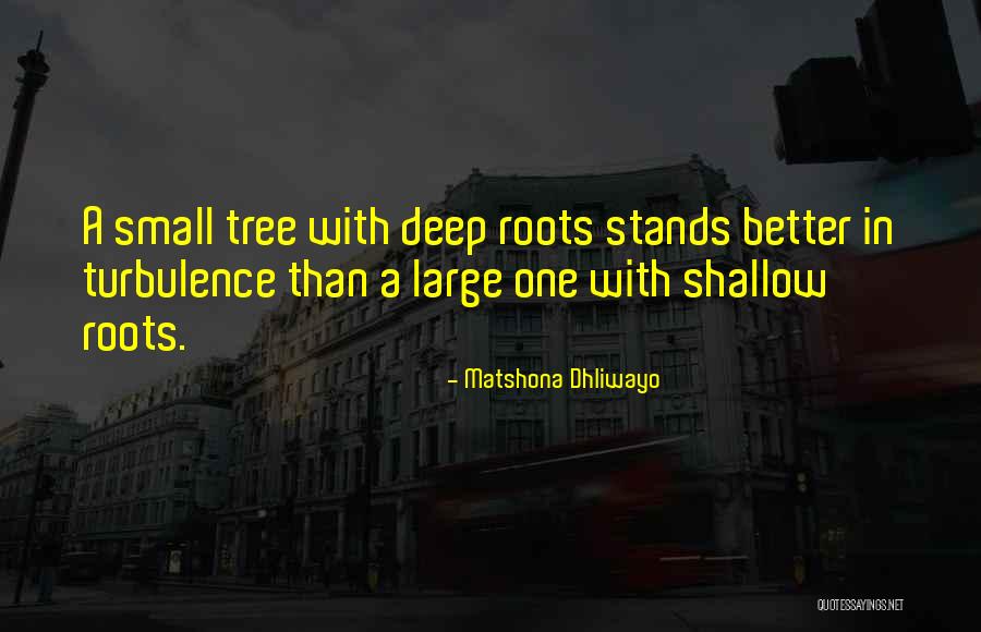 Tree Roots Quotes By Matshona Dhliwayo