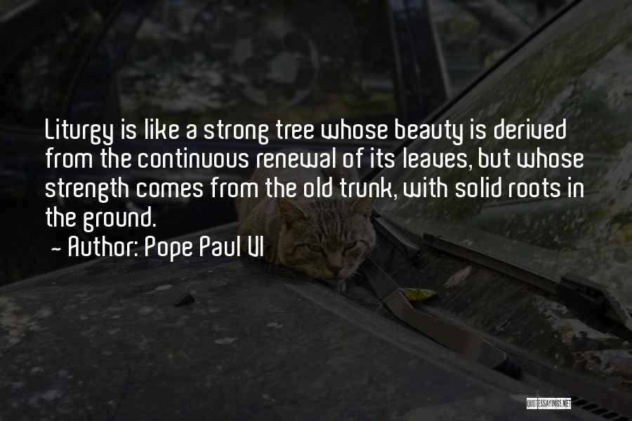 Tree With Roots Quotes By Pope Paul VI